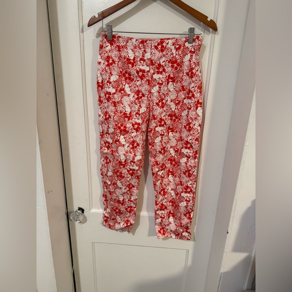 Josephine Chaus Red and White Floral Capris for Casual Wear - Picture 4 of 6